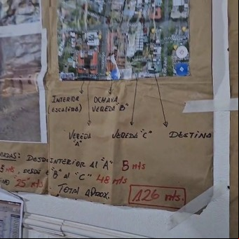 Los planos que usaba la banda que quería dar un golpe millonario a un banco y la fachada para no levantar sospechas