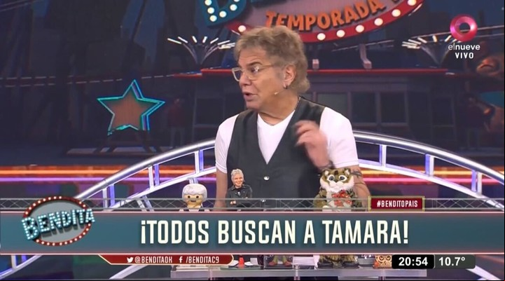 Beto Casella le soltó la mano a Tamara Pettinato, tras el escándalo con Alberto Fernández. Foto: Captura TV