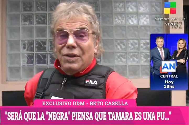 Beto Casella: "No hicimos una carnicería con Tamara, cuidamos hasta cómo la ponchábamos". Captura TV.