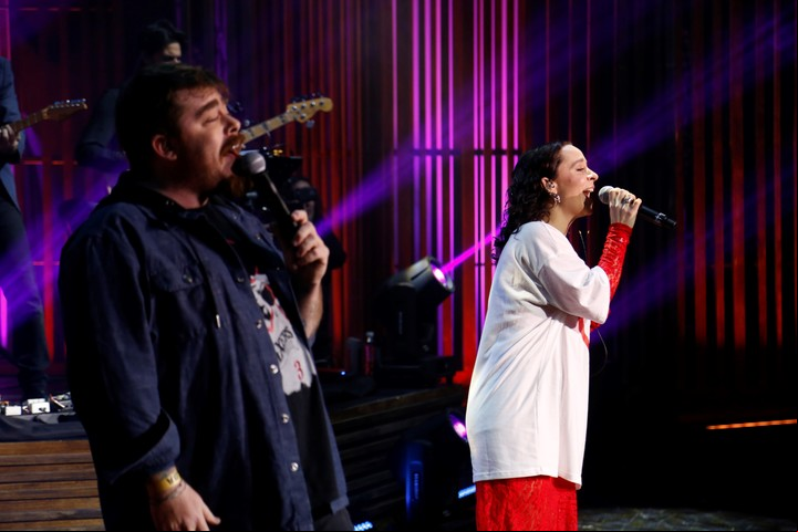 Migue y Mery Granados dieron su versión de "Rinconcito de Luz". Foto: Prensa OLGA.