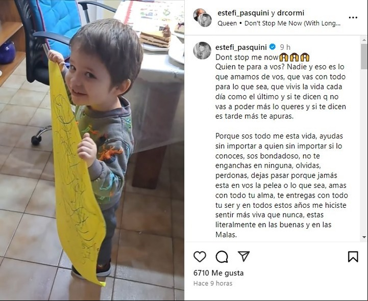 Estefanía Pasquini le dedicó unas tiernas palabras a Alberto Cormillot por sus 86 años. | Foto: Instagram
