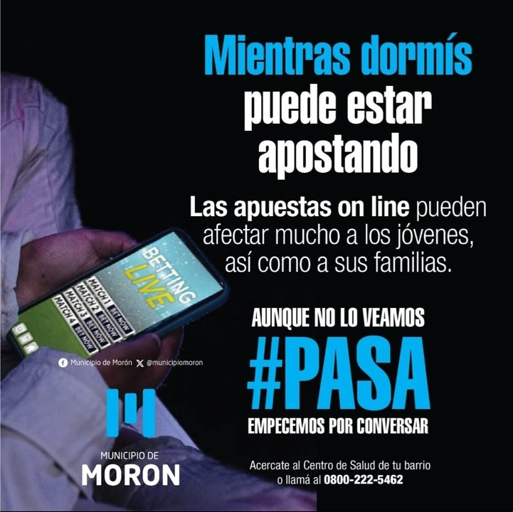 Uno de los flyers que compartió el municipio a través de sus redes sociales. También pegaron carteles por toda la ciudad bajo la campaña #Pasa.