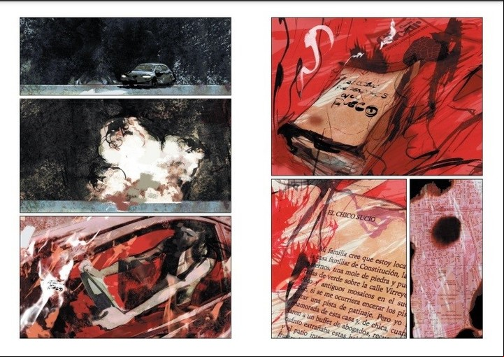 "Las cosas que perdimos en el fuego", adaptación gráfica de Lucas Nine sobre cuentos de Mariana Enriquez.