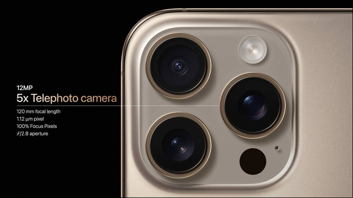 Las cámaras de los iPhone 16 Pro.