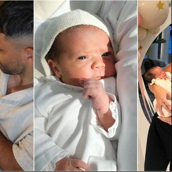 El Kun Agüero y Sofía Calzetti mostraron por primera vez la carita de su hija Olivia: todas las fotos