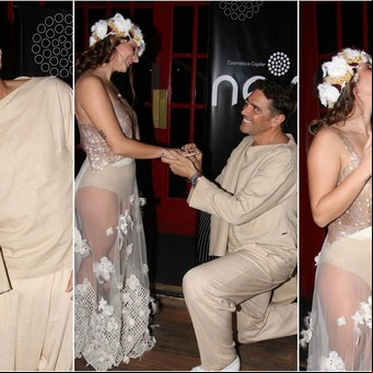 Matías Alé se comprometió con su novia de 23 años: las fotos de los extravagantes looks que usaron en la celebración