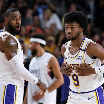Padre e hijo en la misma cancha: LeBron y Bronny James jugaron por primera vez juntos e hicieron historia grande en la NBA