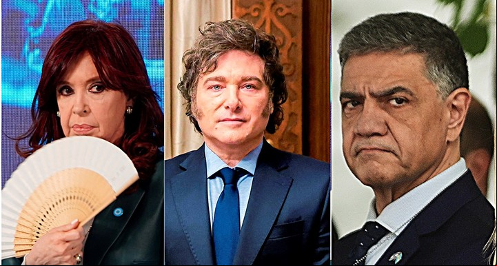 Cristina, Milei y Jorge Macri