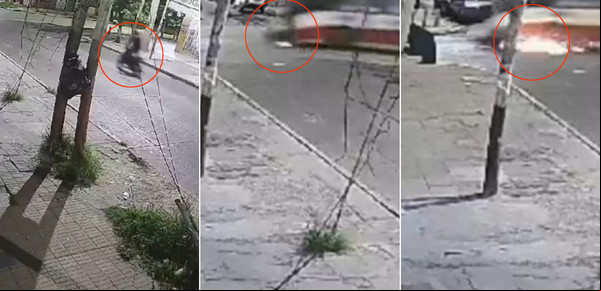Un adolescente que manejaba parado en su moto fue arrollado por un colectivo en Lanús: está internado en grave estado