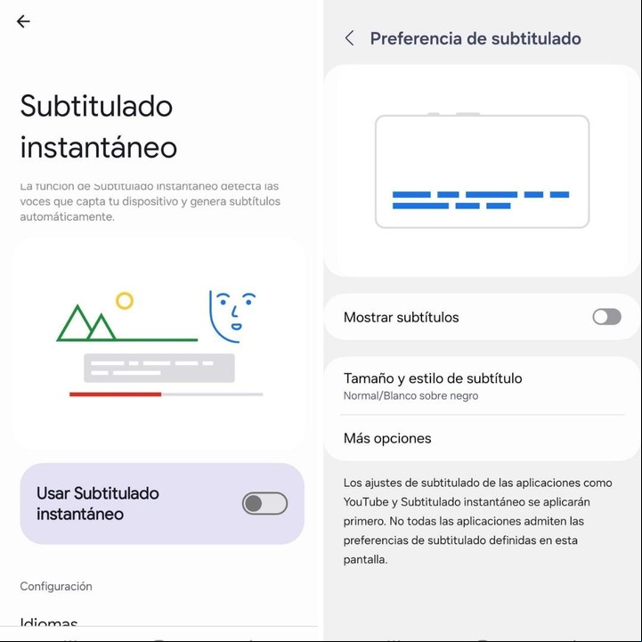 El subtitulado automático en Android no necesita de a internet.