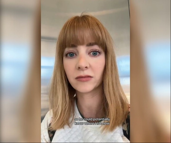 La joven se quedó preocupada después de que le llegara el mensaje de texto. Foto: captura de pantalla/@kir.a.lo.