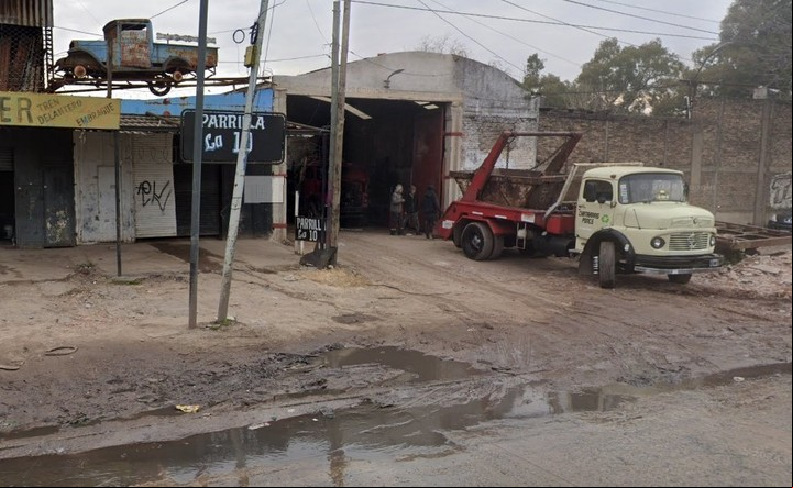 La empresa de volquetes de Bernal Oeste, Quilmes, donde fue asesinado Javier Altamirano (47).