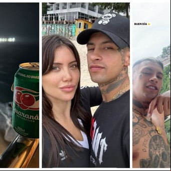 Las vacaciones de Wanda Nara y L-Gante en Brasil: todas las fotos