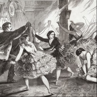 Historias trágicas del ballet: la bailarina clásica que murió envuelta en fuego en pleno ensayo