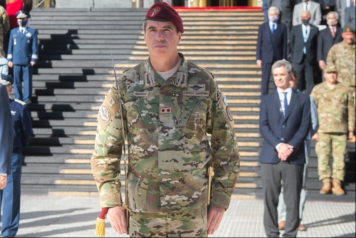 El general de brigada Fabián Berredo, Comandante Operacional del Estado Mayor Conjunto, cuando asumió en marzo de 2022.