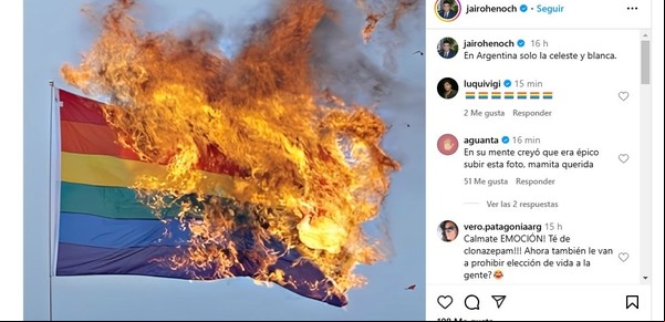 Violento posteo del presidente de La Libertad Avanza de Santa Cruz contra la comunidad LGBT