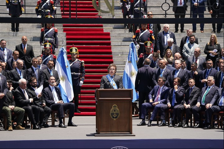 El día de la asunción del presidente Javier Milei. Foto: Juano Tesone