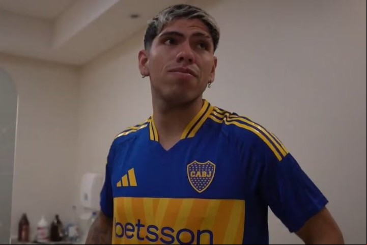 Carlos Palacios, con la camiseta de Boca