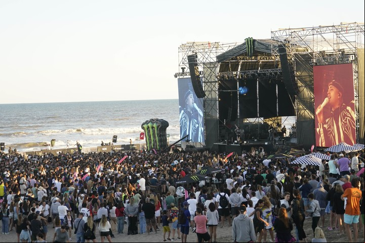Tiago se presentó en Pinamar en la Monster Energy Summer Jam 2025.Foto: Fernando de la Orden
