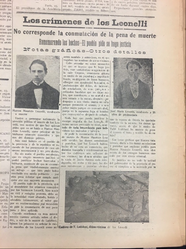 Los hermanos Leonelli, primeros asesinos seriales de Mendoza. Un caso que conmovió a toda la provincia.