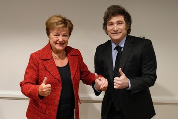 Milei se reunió con Georgieva y acordaron que una misión del FMI vendrá a la Argentina para negociar un nuevo entendimiento