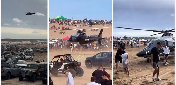 Imputan al piloto del helicóptero que aterrizó en una playa de Pinamar y piden decomisar las 4x4 que entran a correr picadas