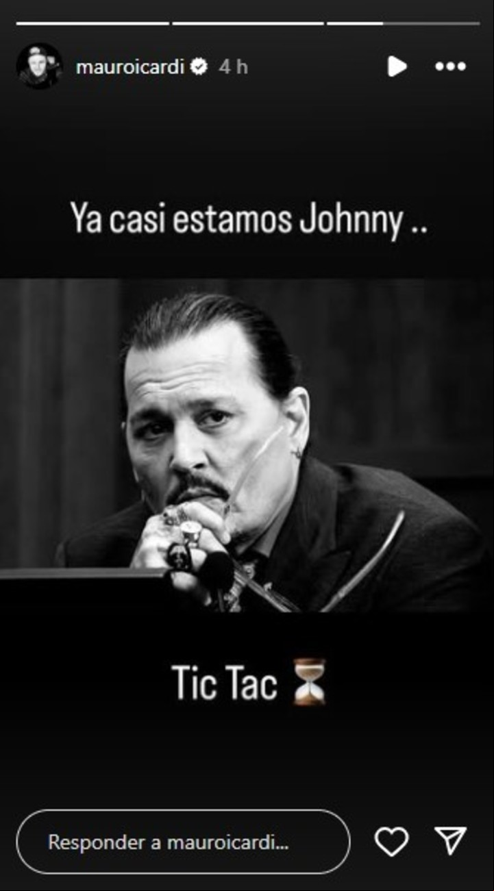 Mauro Icardi se volvió a comparar con Johnny Depp en medio de su conflicto judicial con Wanda Nara. | Foto: Instagram