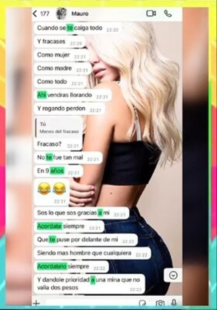 Los nuevos y escandalosos chats de Mauro Icardi a Wanda Nara. Foto: Captura TV