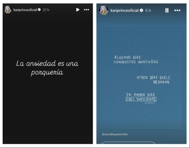 Las publicaciones de Karina La Princesita. Foto: Instagram.