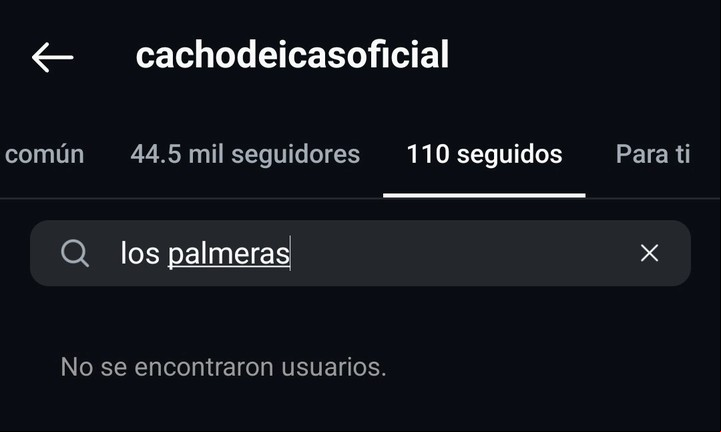 Cacho Deicas dejó de seguir a Los Palmeras. Foto: Instagram
