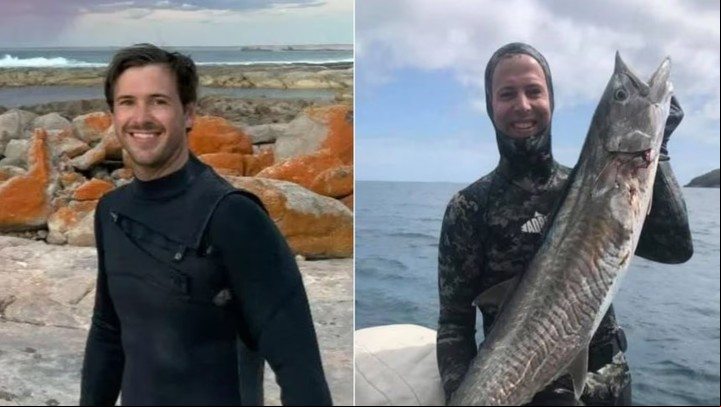 El surfista Lance Appleby (izq.) y el pescador Luke Walford (der.) víctimas fatales por ataques de tiburones en Australia. Captura The Sun