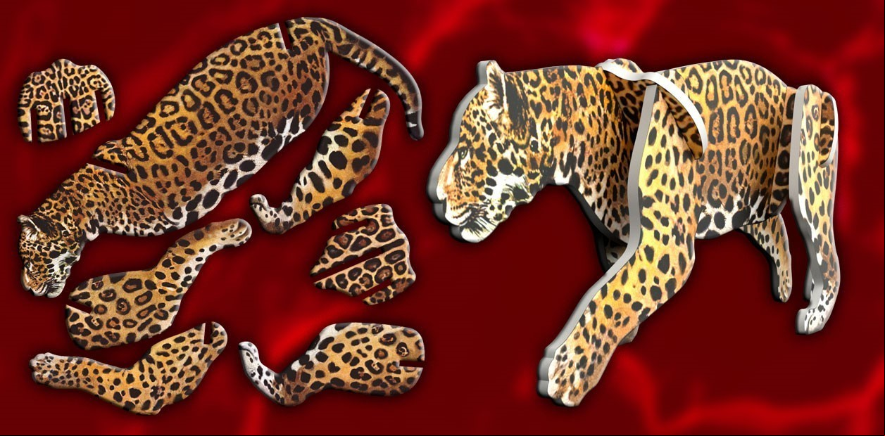 El yaguareté es el primer juguete para armar de la colección Animales 3D.