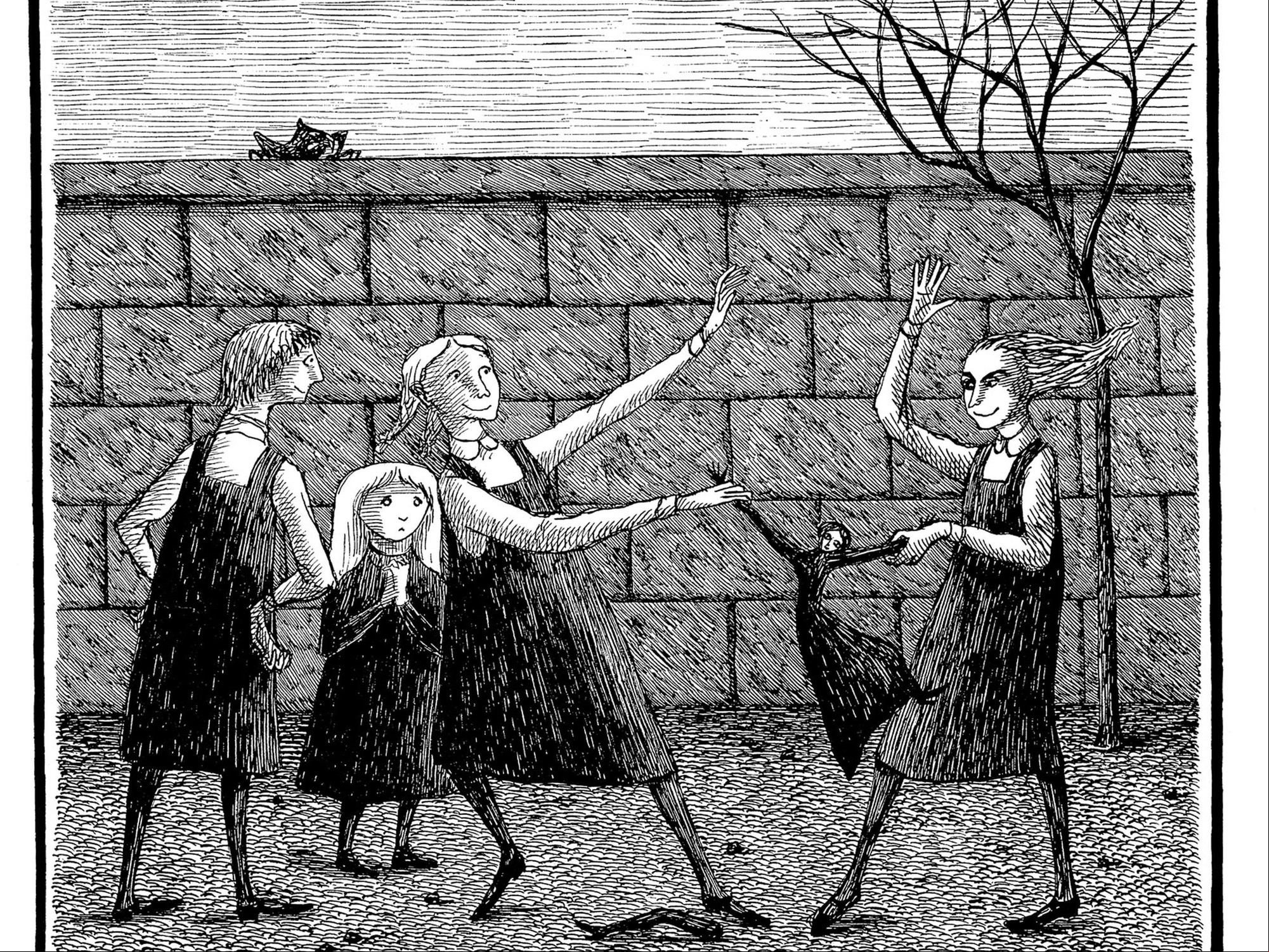 "La niña desdichada", de Edward Gorey, una historia breve contadas en imágenes y sin apenas relato.