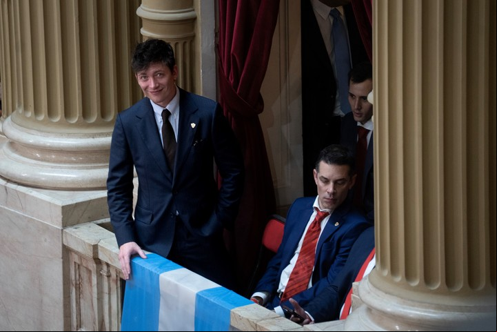 Imagen del 1 de marzo de 2025 del asesor presidencial, Santiago Caputo. Foto Xinhua