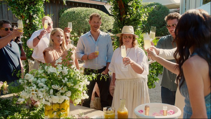 El único momento del reality "Con Amor, Meghan", donde aparece el príncipe Harry. Foto: Netflix