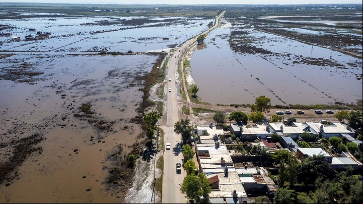 General Cerri fue una de las poblaciones mas afectadas por la inundación. Foto Diego Izquierdo