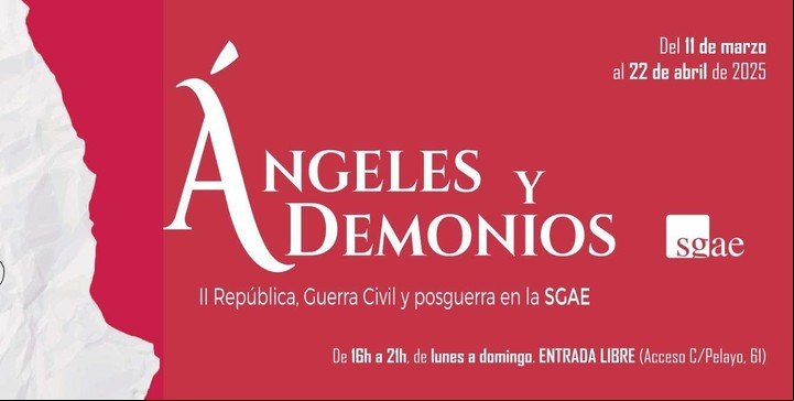 Documentos , fotografías y objetos personales de los socios de la Sociedad General de Autores y Editores (SGAE) de España que fueron represaliados durante la guerra civil y la posguerra españolas se recogen en la exposición Ángeles y Demonios. Foto: SGAE.