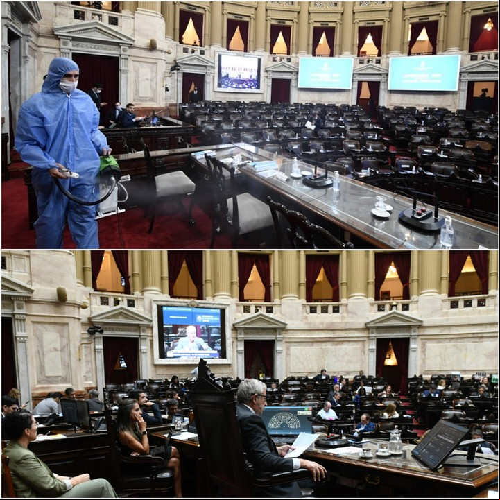 Año 2020 y 2025 en el Congreso Nacional. Foto Comunicación Senado y Federico López Claro