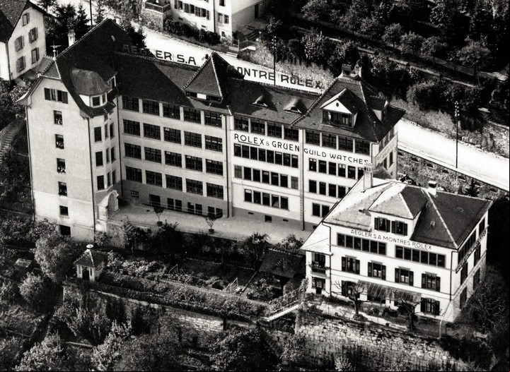 La fábrica de Rolex en Bienne, Suiza. Más tarde, la empresa se mudó a Ginebra, aunque mantuvo una parte de la producción en Bienne. Foto: Rolexmagazine