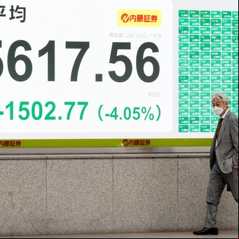 Las Bolsas reaccionan mal a las tarifas de Trump: Tokio se desploma 4% y Wall Street abre en rojo