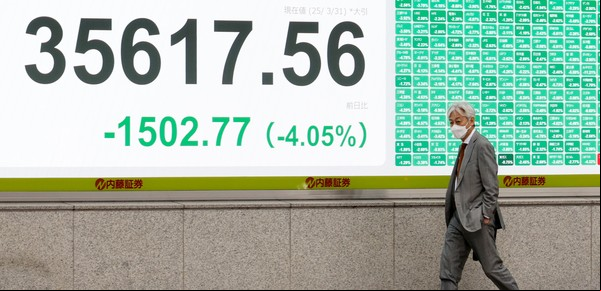Las Bolsas reaccionan mal a las tarifas de Trump: Tokio se desploma 4% y Wall Street abre en rojo