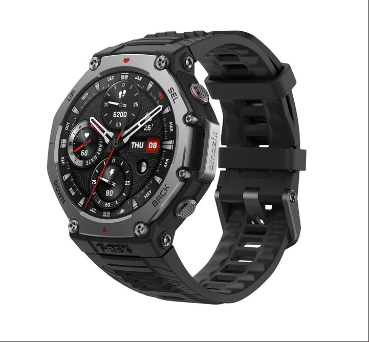 Amazfit T-Rex 3. Soporta temperaturas extremas: desde 70 grados hasta -30 grados, con una resistencia al agua de 10 ATM. $ 347.000.