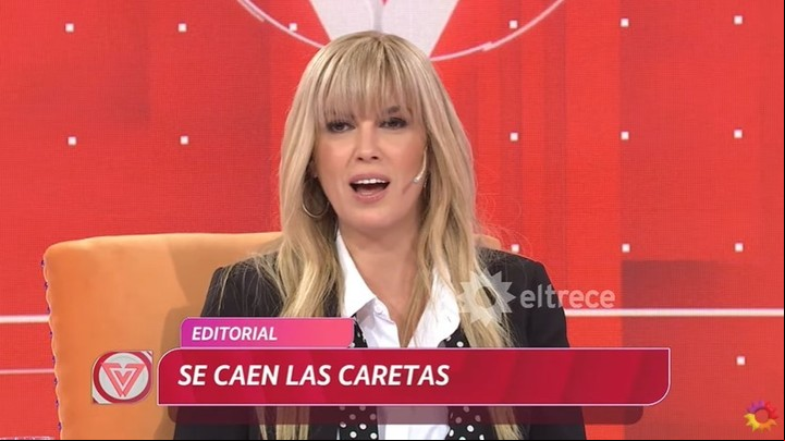 Viviana Canosa volvió a realizar explosivas declaraciones contra Lizy Tagliani. Captura TV.