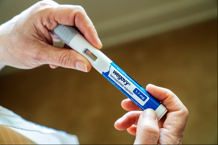 Una pluma inyectora de semaglutida vendida por Novo Nordisk como Wegovy para el tratamiento la obesidad. Foto: The New York Times