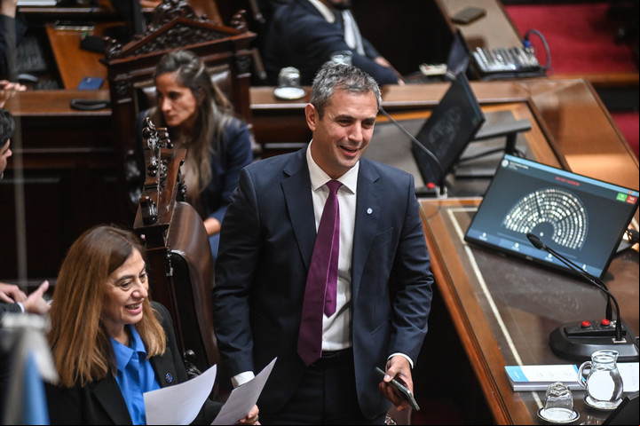 Martín Menem dio inicio a la sesión informativa de Guillermo Francos en Diputados. Foto Federico Lopez Claro