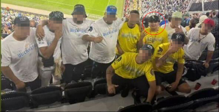 Santino durante el partido que Argentina le gano a Brasil en el Monumental.