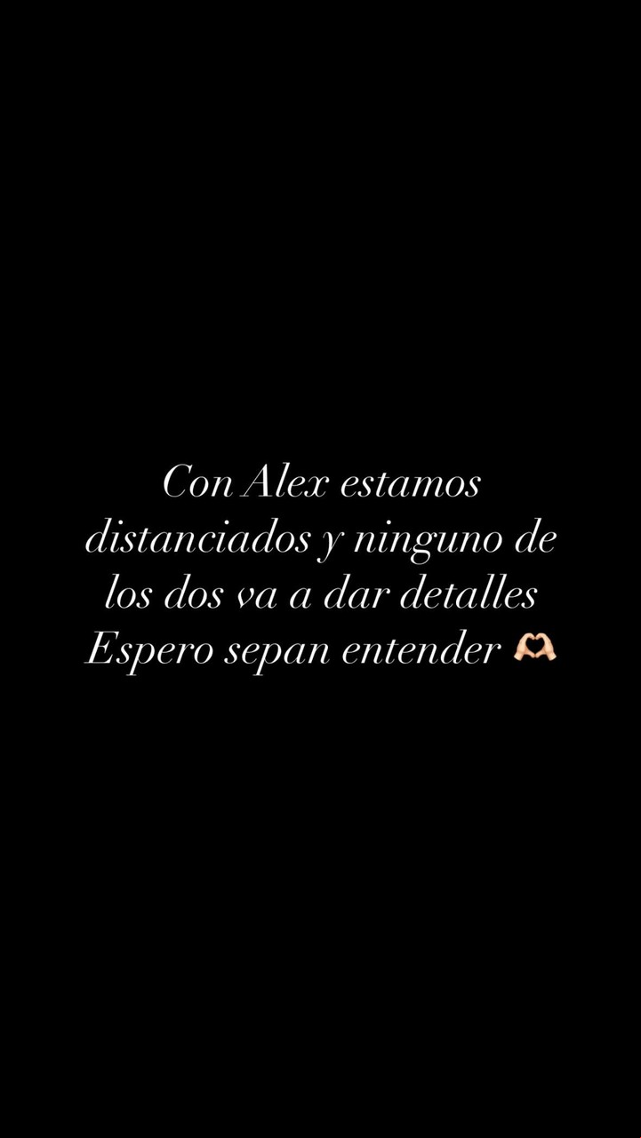 El mensaje de Melody Luz confirmando su separación. Foto: Instagram