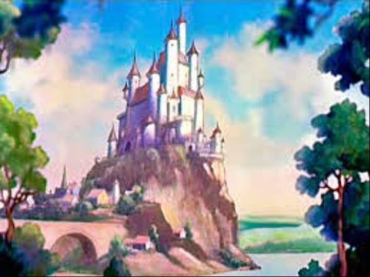 Castillo de la película Blancanieves y los 7 Enanitos inspirado en El Alcázar de Segovia.