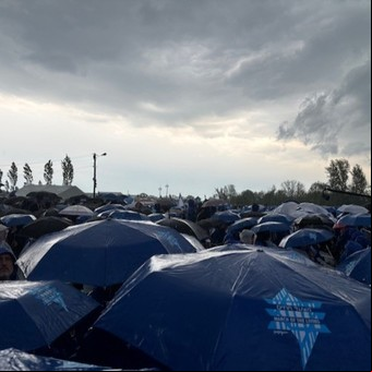 Bajo una lluvia torrencial diez mil personas marcharon en Auschwitz al cumplirse 80 años de la liberación de los campos de concentración