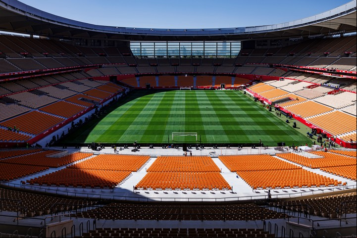 El Estadio La Cartuja de Sevilla albergará por octava vez una final de la Copa del Rey. Foto: Pablo García / RFEF / EFE.